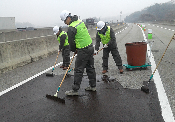 결빙방지아스팔트시공사진