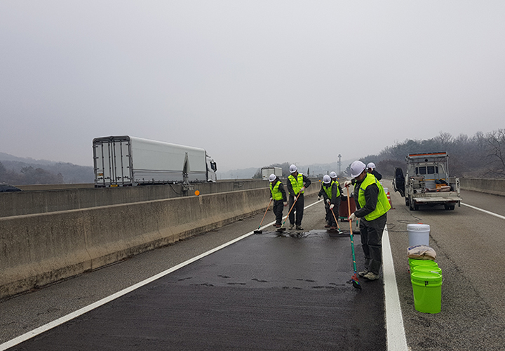 결빙방지아스팔트시공사진